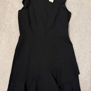 LOFT Elegant Black Asymmetrical Dress